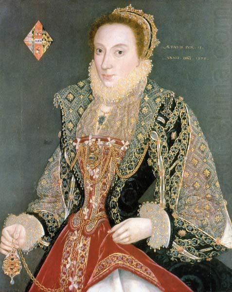 Portrait of Mary Denton, oil on panel, York City Art Gallery., george gower